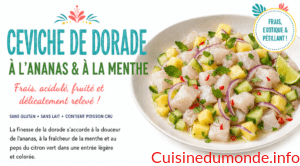 Ceviche de dorade à l’ananas et à la menthe