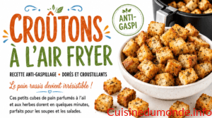 Croûtons dorés à l’air fryer