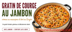 Gratin de courge au jambon