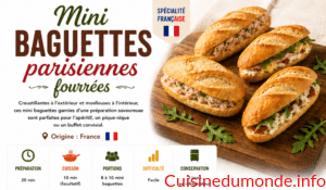 Mini baguettes parisiennes fourrées