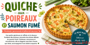 Quiche aux poireaux et saumon fumé
