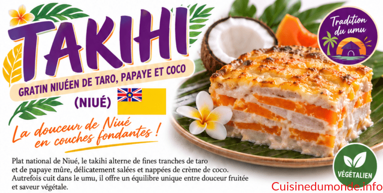 Takihi niuéen – gratin de taro et papaye