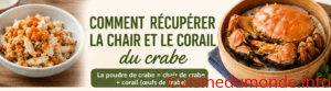 Comment récupérer la chair et le corail de crabe ?